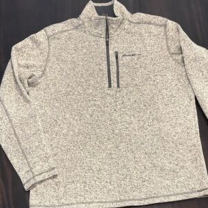 Eddie Bauer Men's Gray Heather Fleece Jacket